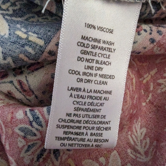 Beachlunchlounge Patterned Sleeveless Dress Size XS Gunny Sack Style Pullover Vn - Picture 7 of 7